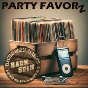 A crate full of albums with an iPod leaning against it for the cover art of BackSpin series featuring Electro House classic and other millennial dance hits.