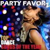 Picture of a woman with ear buds and her head and hair flinged backwards for the cover art of the Top Dance Songs of the Year series.