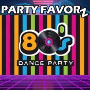 Candy striped background with a neon floor for the cover art of 80s Dance Music Classics